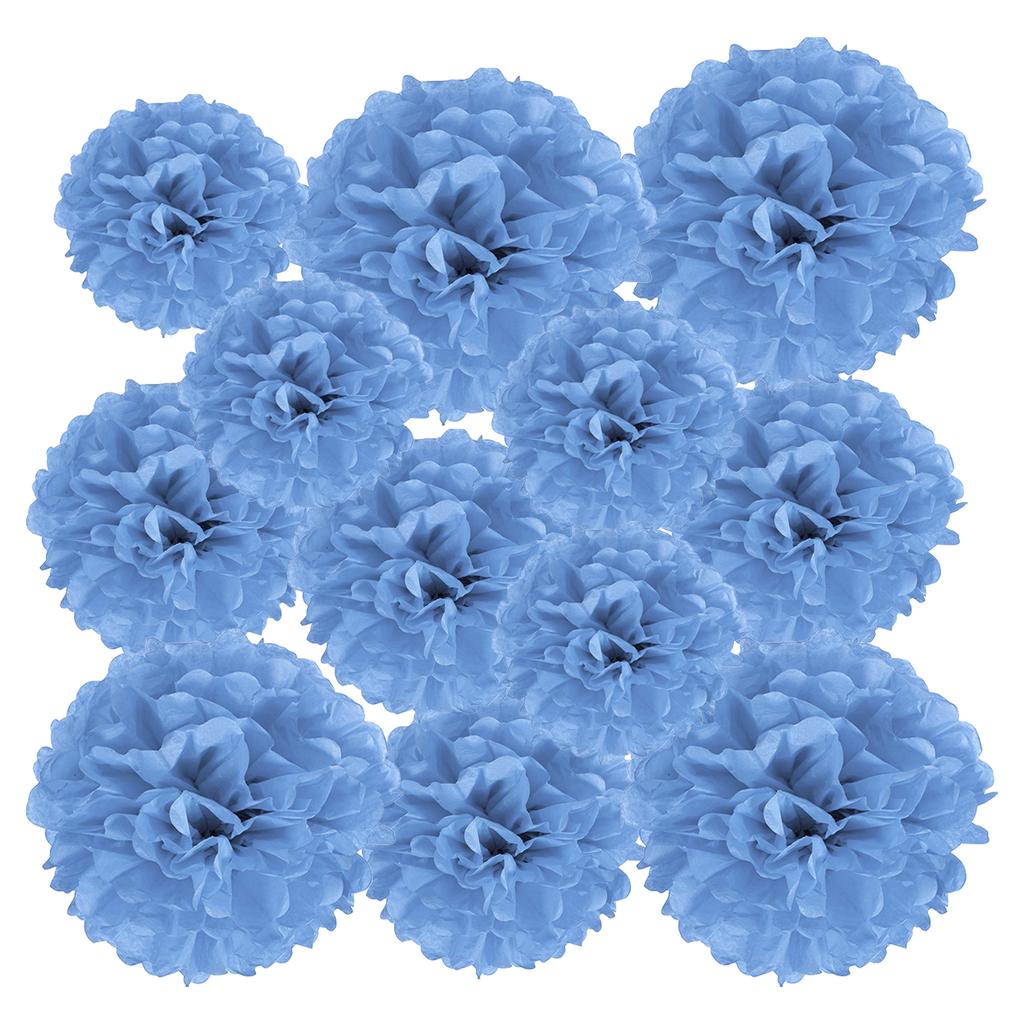 4"/6"/8" Tissue Pom Poms Flowers, 12 Pack Paper Flower Ball for Wedding Bridal Shower Birthday Bachelorette Party