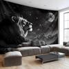 Majestueuze Leeuw Sterrennacht Wandkleed Wanddecoratie Melkweg Maan Berg Safari Decor Bohemien Jungle Dierenlandschap Kunstwerk Kamer