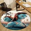 Avatar Pattern Round Rug, Indoor/Outdoor Mat, for Picnic, Gameroom, Bedroom, Office, Living Room, Home Decor Carpet, Birthday Gift