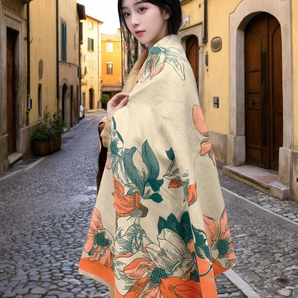 Liu Yifei Langer Schal Damen Winter Halswärmer - Hochwertiger Kaschmir-Imitat Strickschal