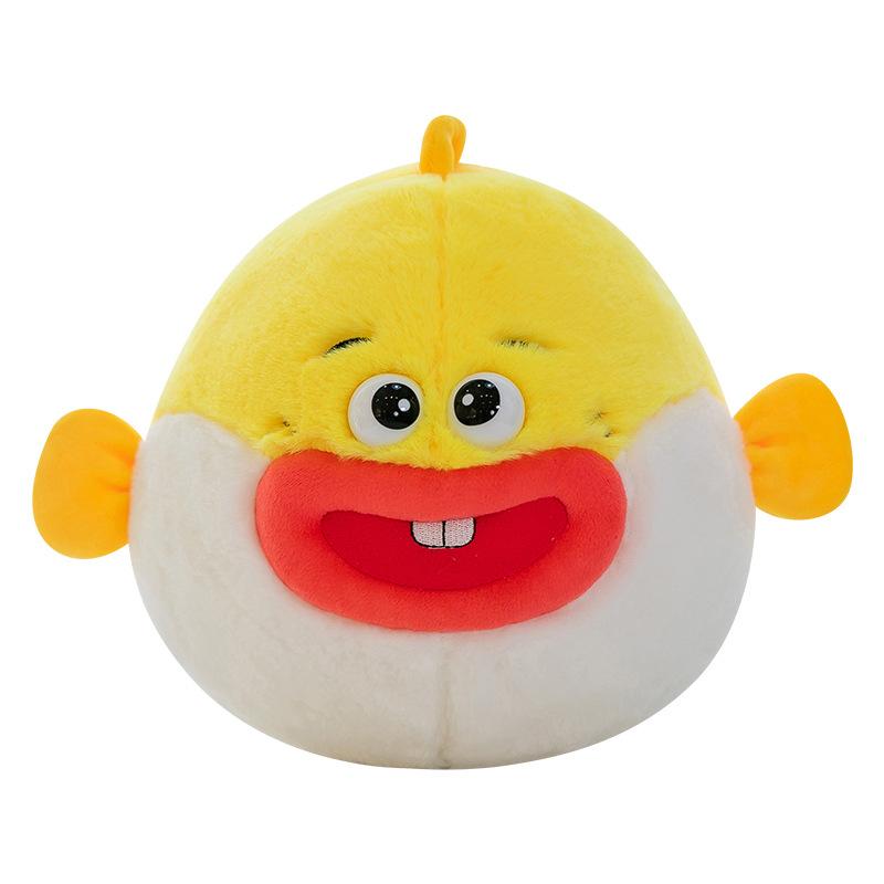 Clown Fish Doll Angry Puffer Fish Grab Machine Doll Children Comfort Pillow Activity Gift Doll Plush Toy
