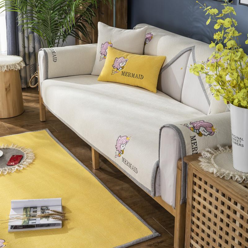 

Простая диванная подушка в скандинавском стиле с вышивкой, универсальная нескользящая подушка для четырех сезонов, высококачественный современный художественный стиль, чехол для дивана, чехол 70*70