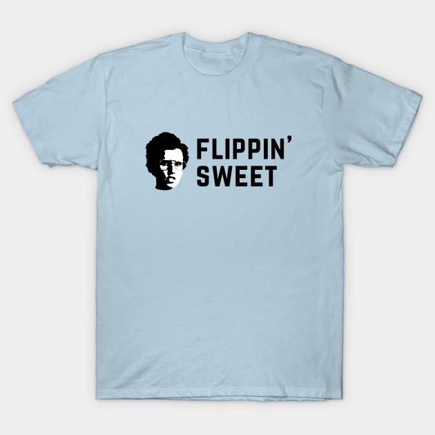 Мужская черная футболка с принтом Flippin Sweet - Наполеон Динамит Печать на трансферной бумаге без вырезания Хлопковая футболка S светло-синий