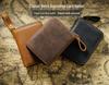 Genuine Leather RFID-Blocking Accordion Card Holder with Multi-Card Slots & Retro Coin Purse