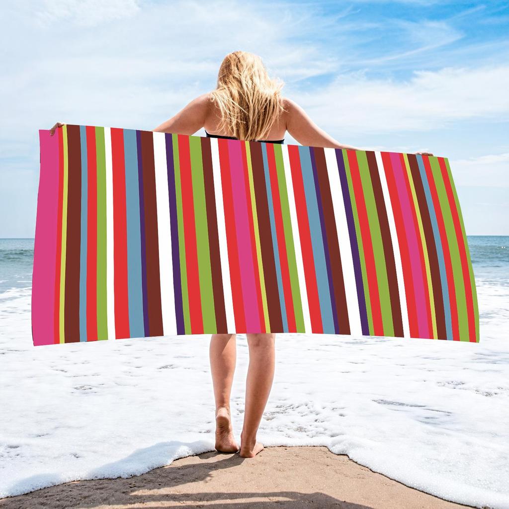 Active Beach Towel 70 * 140 Collection, Microfiber Printed Beach Towel, Absorbent Towel 70 * 140cm 230g