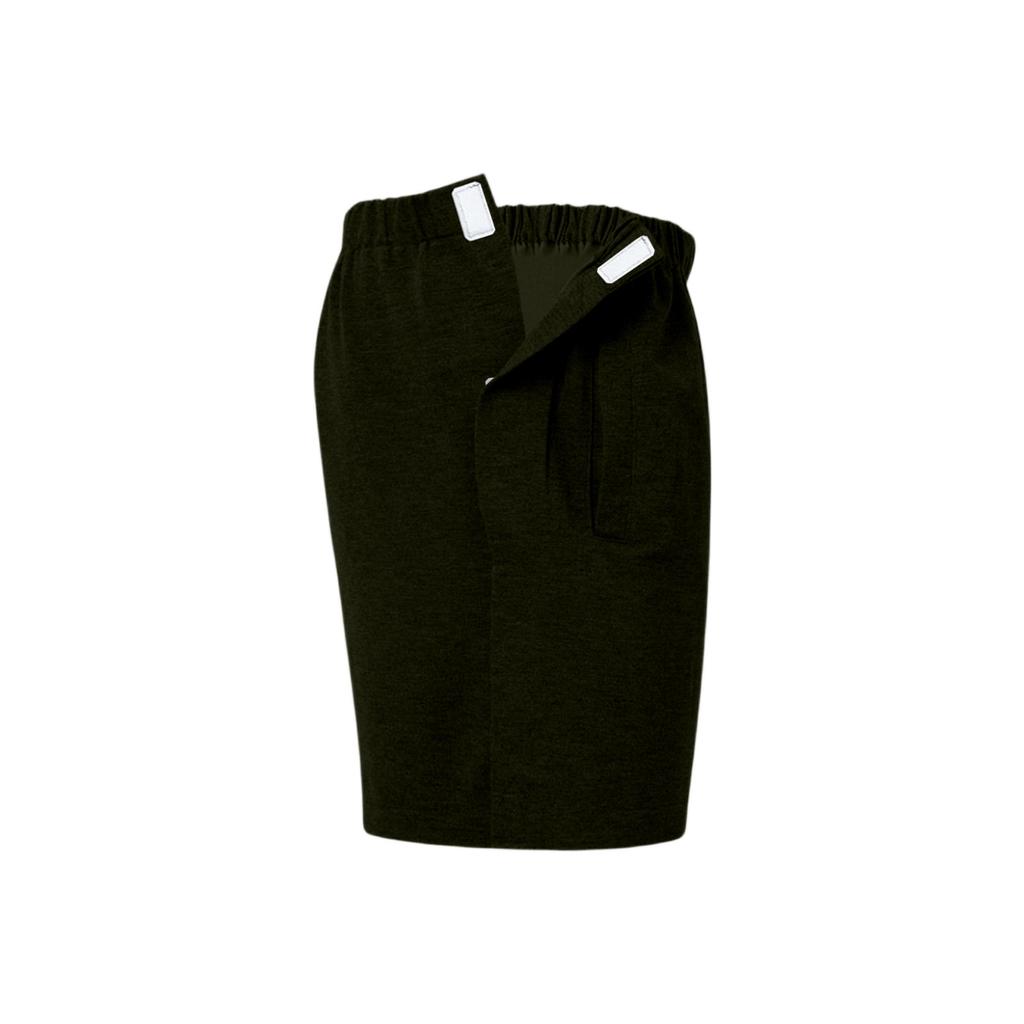 Shorts Athlétiques Unisexes à Déchirure Fermeture par Boutons Pression Tissu Coton Pantalon de Récupération Après Chirurgie du Genou Shorts de Rééducation pour Remplacement de la Hanche avec Poches