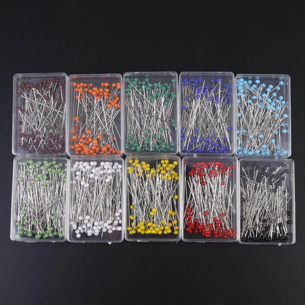 1000pcs 1.45 Inch Sewing Pins Multicolor Dressmaking Pins Quilting Pins  Wedding Flower