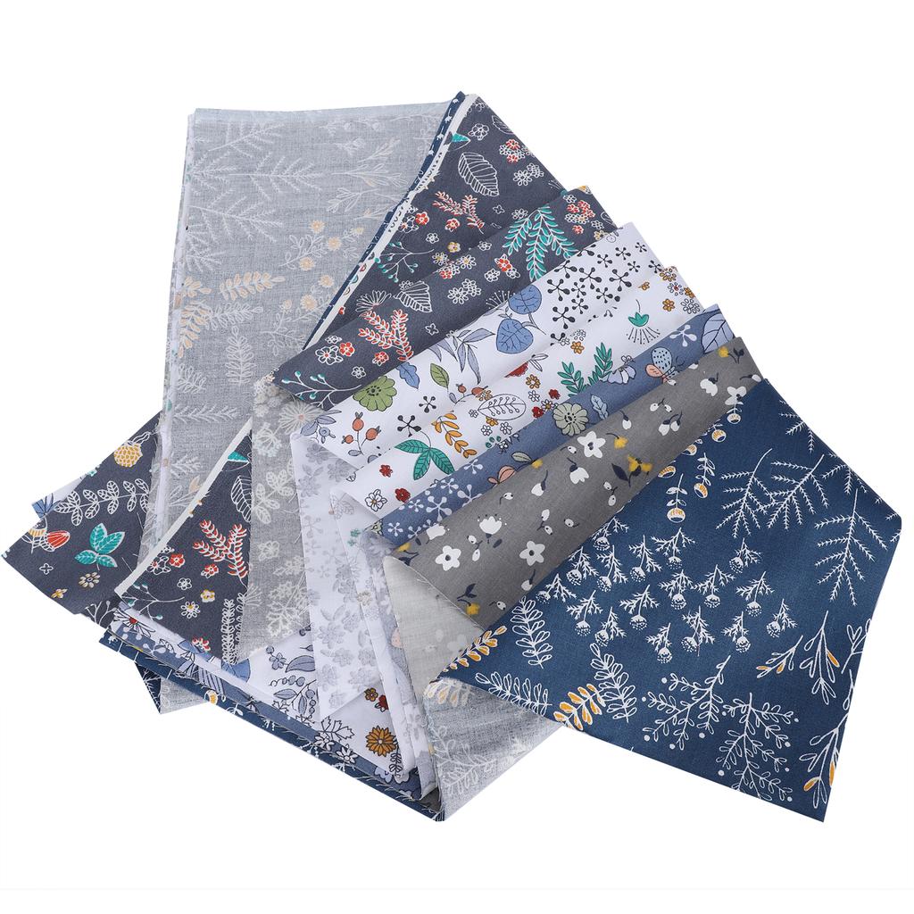 6Pcs Cotton Fabric Twill Printing Cloth Quilting Sewing Craft 50x40cm(Pink(6 colors) )