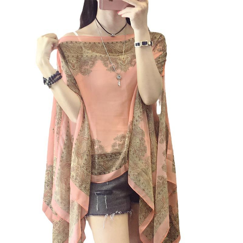 Versatile Off-Shoulder Sunscreen Cape for Women - Lightweight Summer Shawl