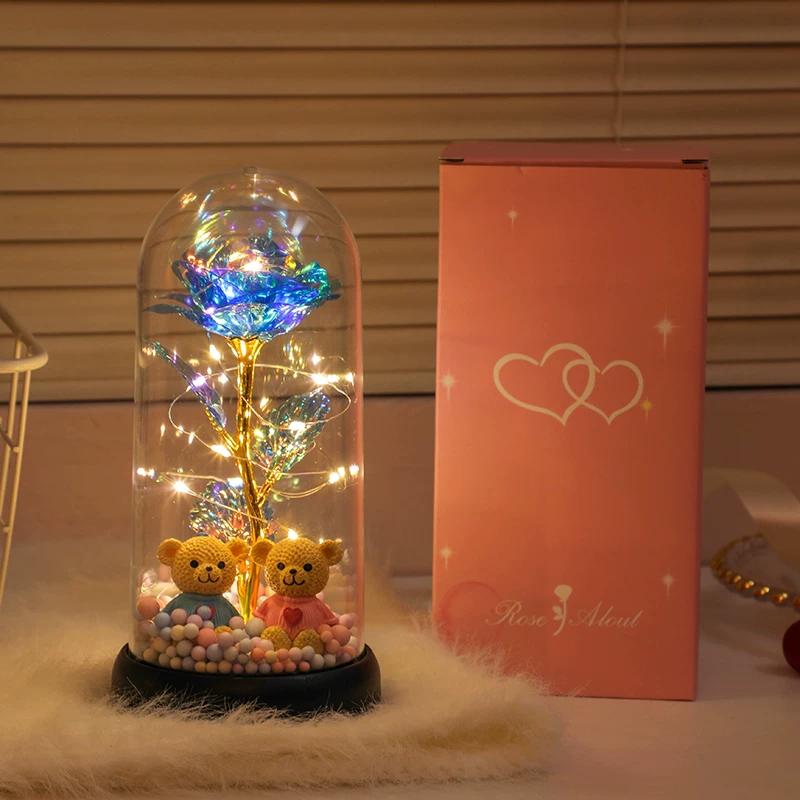 Eternal Bouquet Rose Night Light Ornament Bedroom Decoration Birthday Gift Girls Girls Children Senior Sense Qixi Festival