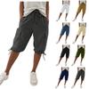Pantaloni Scurți de Damă Lungime Până la Genunchi In Pânză Talie Elastică Șnur Pantaloni Scurți de Vară Cu Buzunare