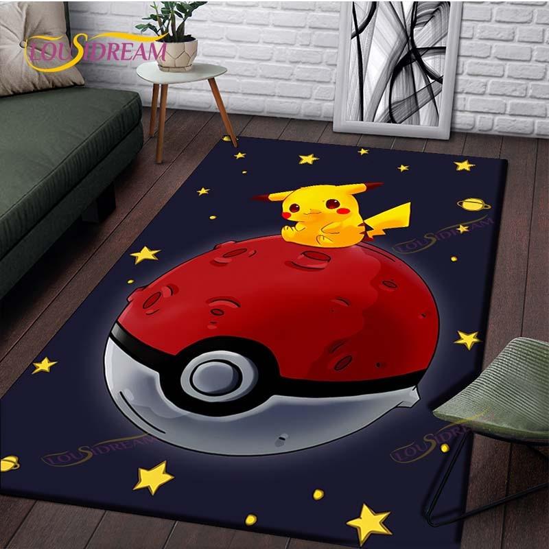 Anime Pokemon Pattern Carpets Living Room Anti-Skid Pikachu Area Rug Kids Bedroom Mats Yoga Mat Large Carpet Decor