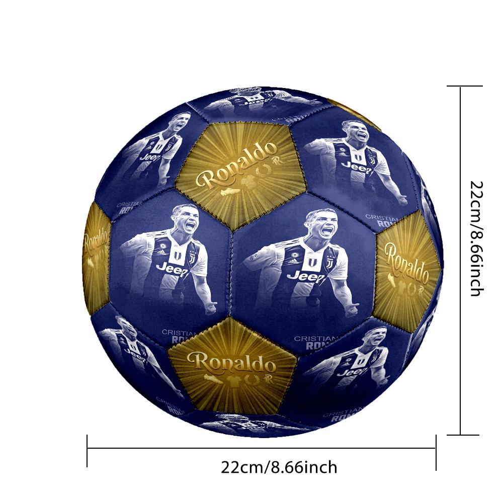 Ronaldo's Cristiano Ronaldo Juventus Legend Soccer Ball Size 5 Football Machine Sewn Indoor/Outdoor Universal Football Sports Enthusiast Gifts