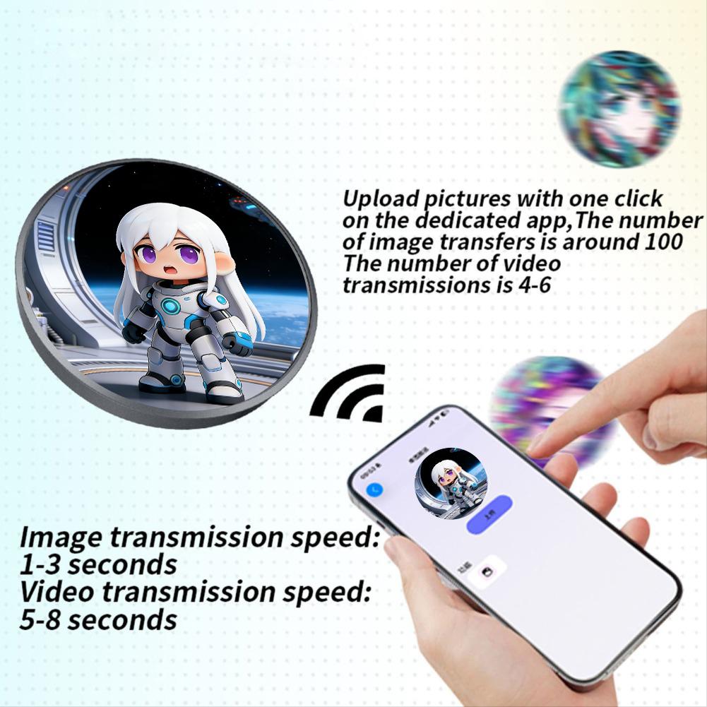 For Ebadge Electronic Bar Hanging Piece Picture Video Super Long Endurance Bluetooth Transmission Anime Animation Badge