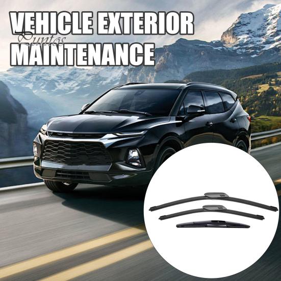 All Weather Performance Wipers 3Pcs/Set Beam Wiper Blades for Chery Tiggo 8 Plus Pro Natural Rubber MAX 2020-2024, 23"+18"+9" Front Rear Blades,