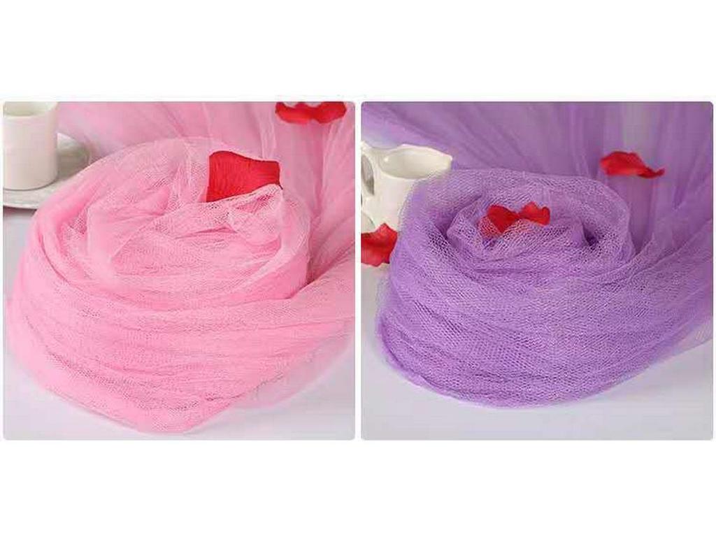 Wedding Gauze Curtain & Decoration with Floral Ball - Perfect for New Home & Stair Handrails, Free Shipping