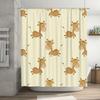 Bathroom Decor Shower Curtain Cute Cartoon Animal Kids Bath Mat Waterproof Print Design Home Decorative Waterproof Fabric Giraff