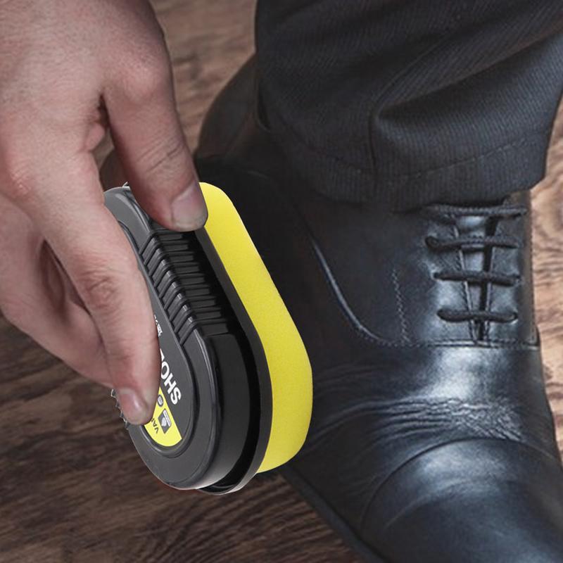 3 Piezas Multifuncional Doble Cara Abrillantador de Zapatos Incoloro Zapatos Ligeros Frotar Cuidado del Cuero Aceite Esponja Cera para Zapatos Cepillo para Zapatos