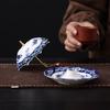 Blue & White Porcelain Umbrella Tea Strainer - Creative Tea/Coffee Filter & Ornament
