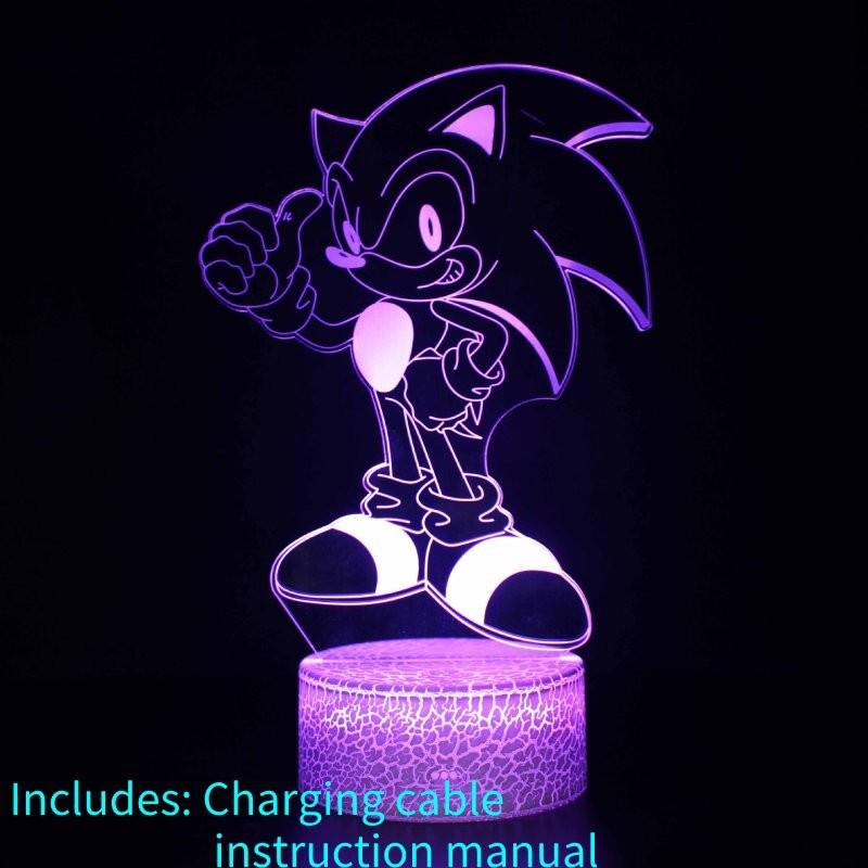 

Серия Sonic 3D Сенсорное управление Красочный ночник Идеально для детей и взрослых Подарки Style A