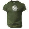Vikings Shield T Shirt Gym Clothing Bodybuilding Workout Thor Odin Gymwear Top