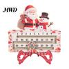 Creative Christmas Gift Wooden Countdown Calendar for Desk, Rustic Holiday Decoration with Reusable Sliding Date Marker, Living Room Fireplace