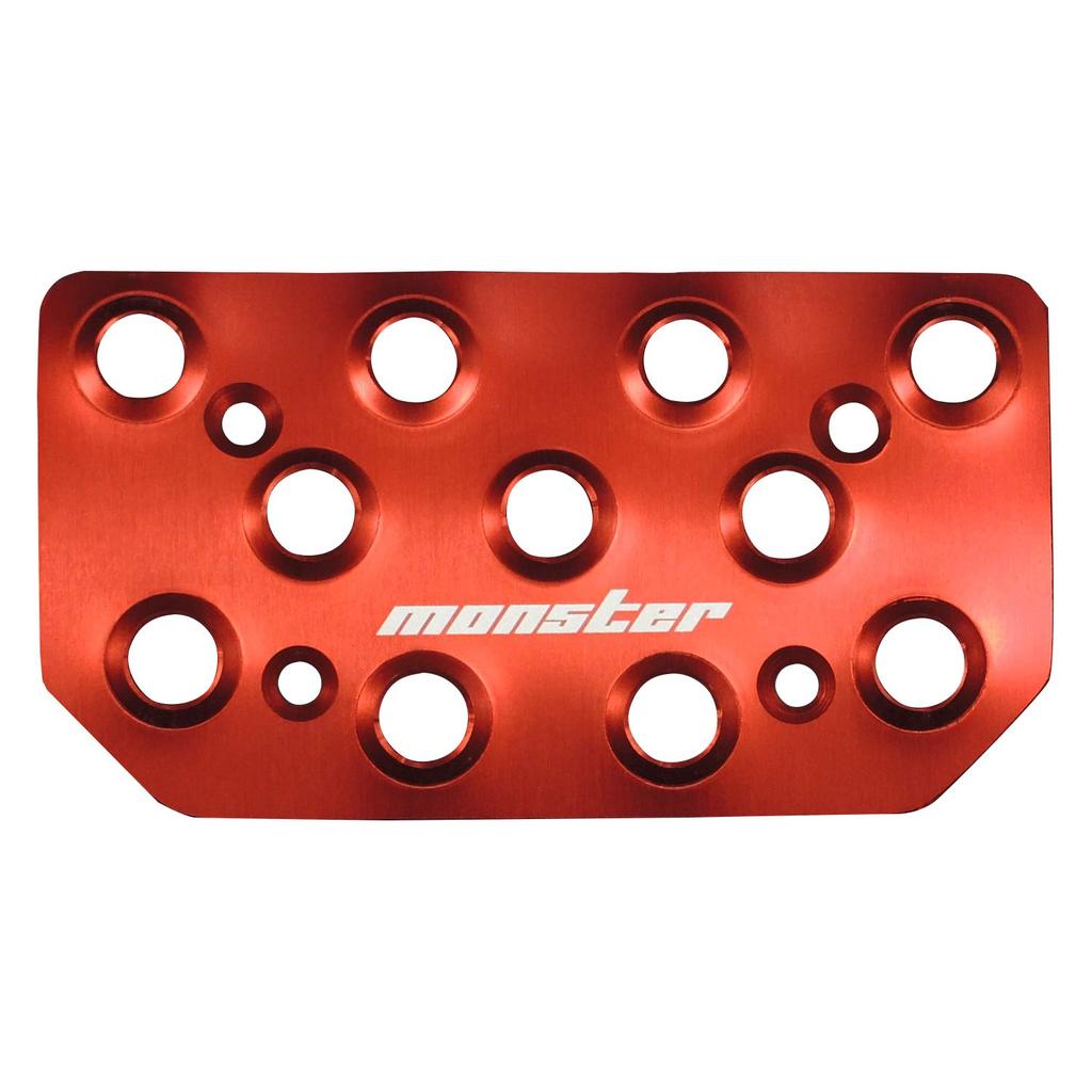 MONSTER SPORT Sports Driving Pedal Cover Set, Red Anodized (for Suzuki Jimny JB64W / Jimny Sierra JB74W – 4AT)