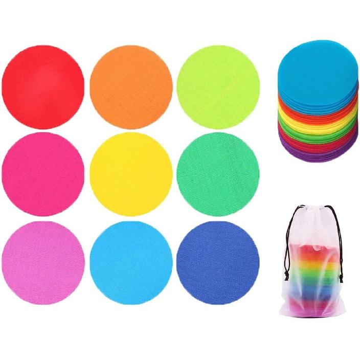 WELSTIK Точечные маркеры Ковровые маркеры для класса, 4-дюймовые круглые коврики-маркеры для дошкольных, детских садов и начальных школ, 9 цветов (36 шт. в упаковке) 4Inch