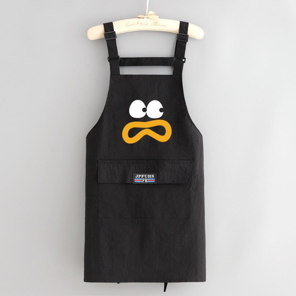 

Anti-fouling Oil-proof Kitchen Apron Cooking Baking Bibs for Barber Coffee Shop Catering Black-Long