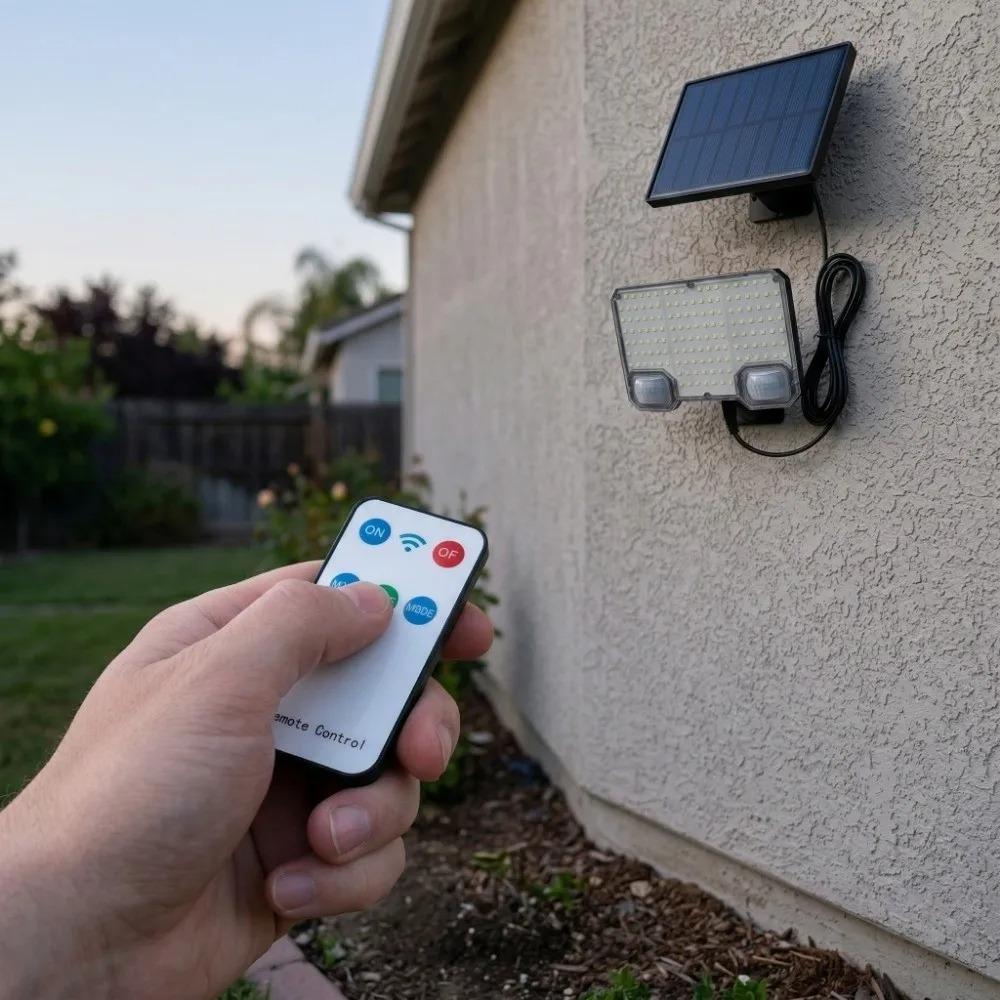 3 Mode Solar Wall Lamp Split Design Energy Saving Motion Sensor Light Waterproof with Remote Outdoor Wall Lights Outside