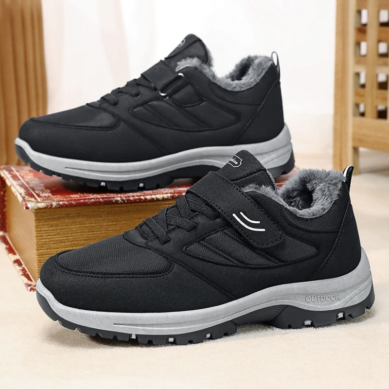 Men's Snow Boots Winter Cotton Shoes Warm and Cold-proof Outdoor Piled Thickened Large Cotton Boots Dad Shoes