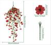 Simulation Flower Violet Flower Vine, Hanging Simulation Flower Vine, Wedding Outdoor Wall Hanging Fake Flower Decoration