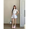 New Small Korean College Style Women's Clothing Summer Wear Temperament Short Skirt Shirt Striped Dress Elegant