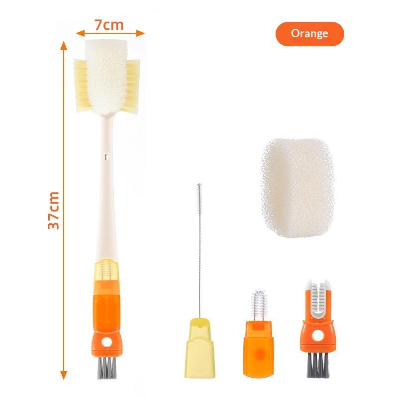 5-In-1 Cup Washing Tool For Household Use Multifunctional Cup Brush Water Cup Thermos Cup Brush Milk Bottle Cleaning Sponge Brus