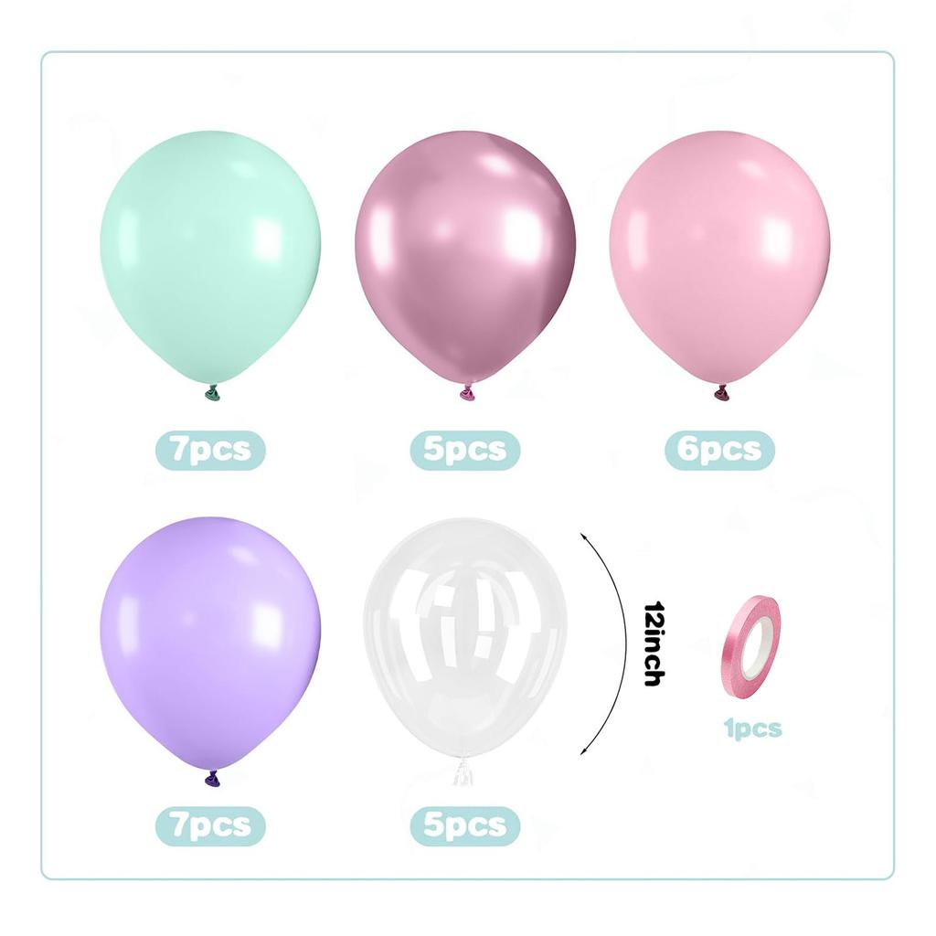 12inch-30pcs Pink Purple Gold Latex Balloon Set with Confetti, Suitable for Weddings, Birthdays, Popular Parties, Bridal Showers
