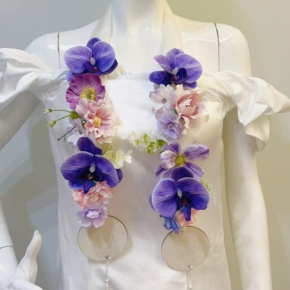 Artificial Flower Etiquette Ribbon Realistic Welcome Sash Wedding Photo Props  Wedding Ceremony
