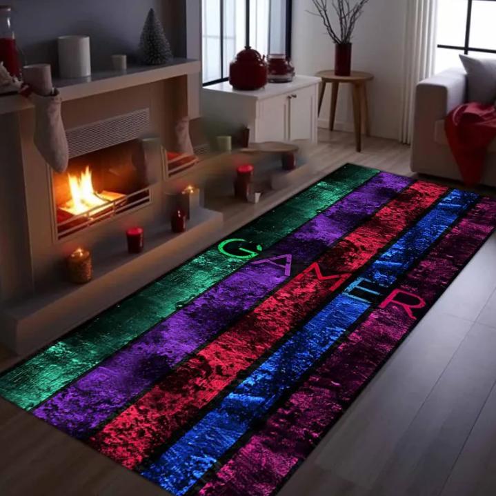 Bunte Spielcontroller Läufer Teppiche Rutschfest Kinderzimmer Heimdekoration Teppiche