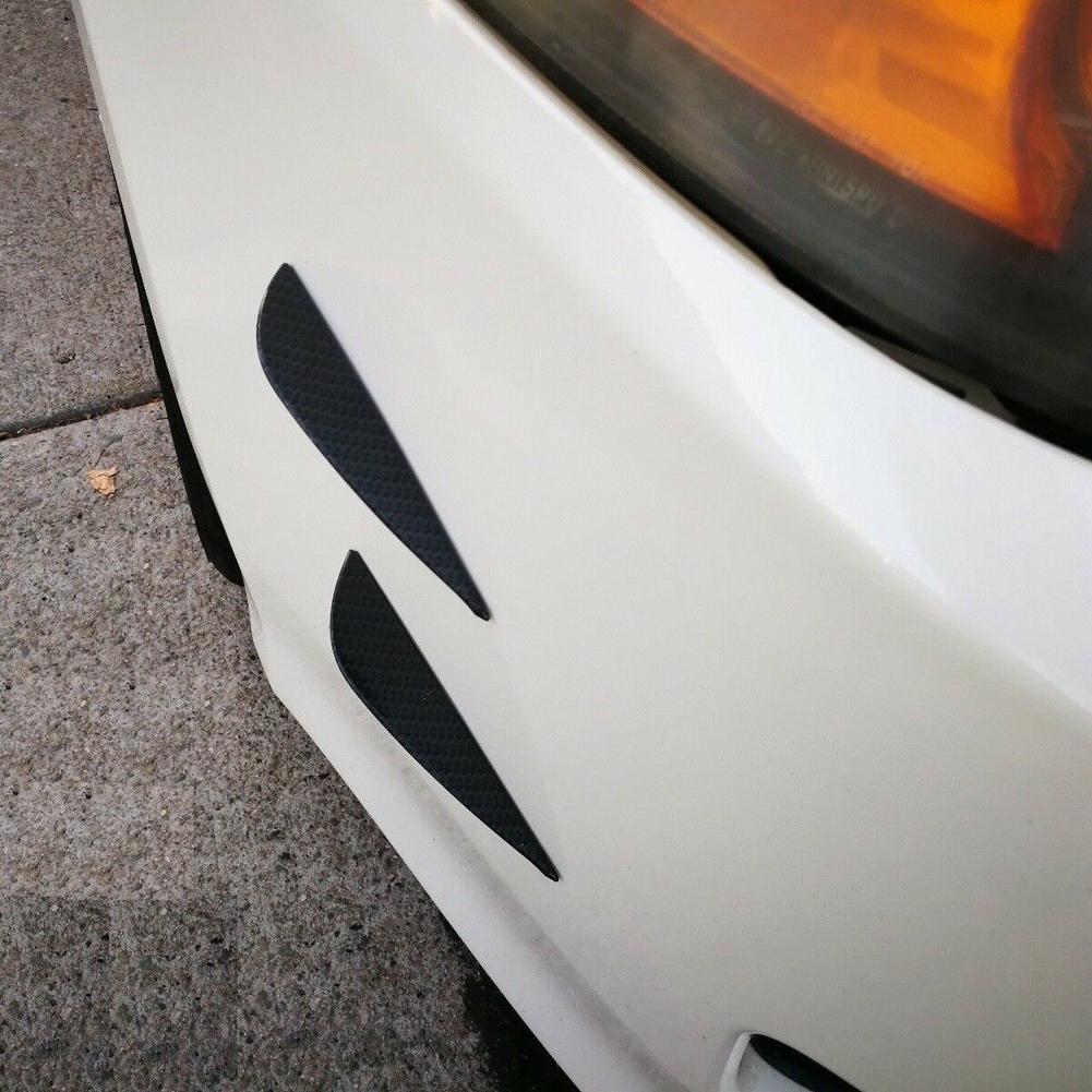 Universal Carbon Fiber Pattern Front Bumper Lip Fins Canards Splitters Body Diffuser