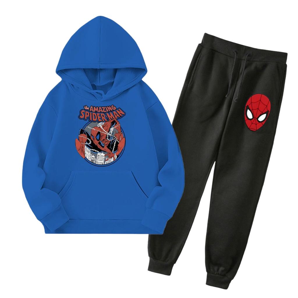 Kids Hoodie and Sweatpants Set Graphic Print with Pockets for Boys and Girls