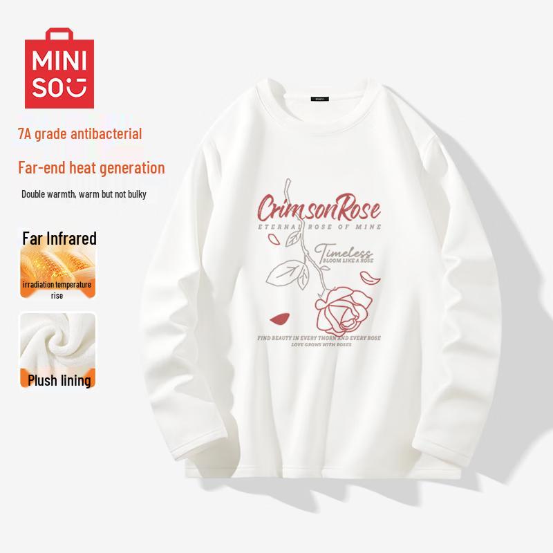 MINISO Men s Winter Thermal Fleece Long Sleeve Base Layer T-Shirt M