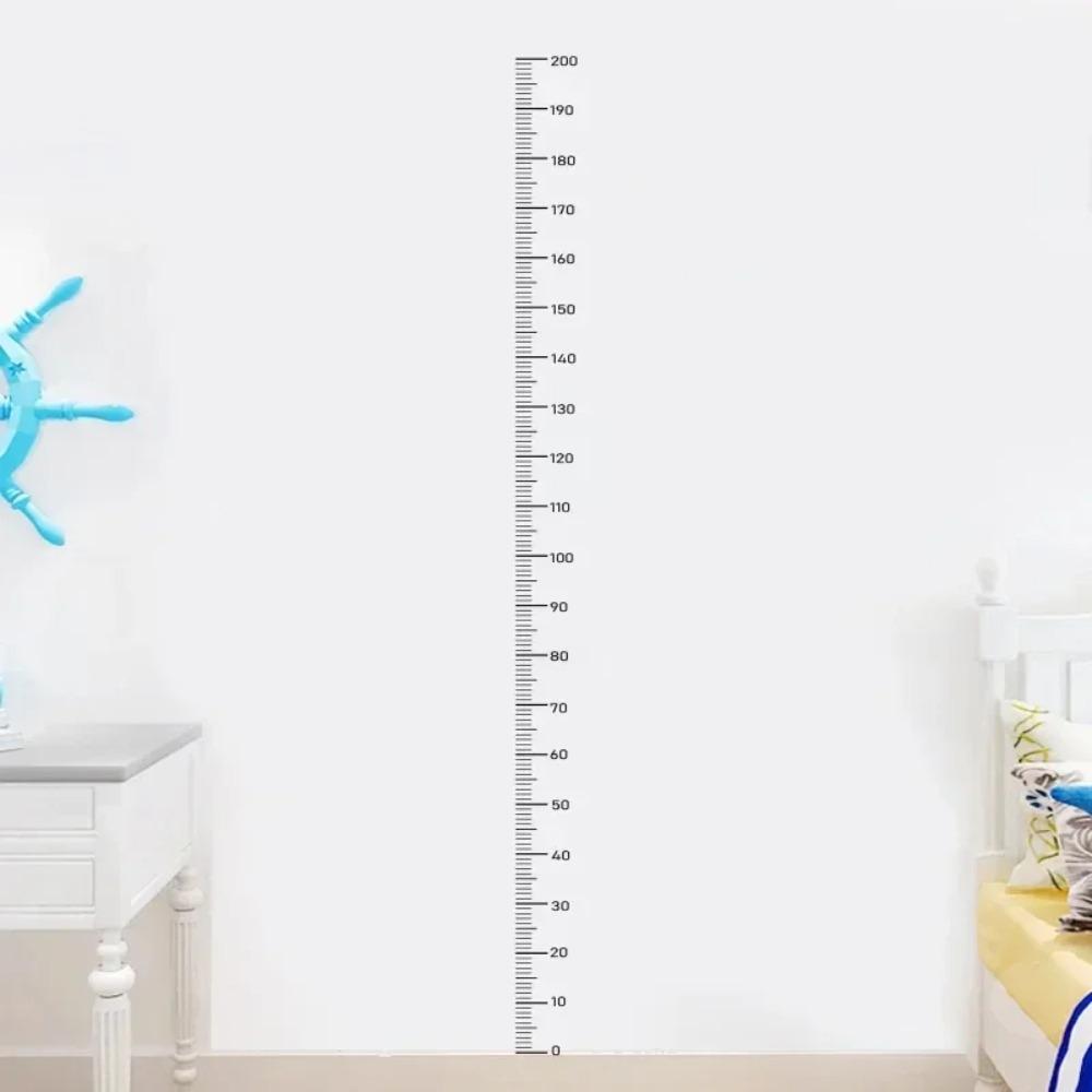 Height Measurement Wall Sticker 0-200cm Removable Height Scale Ruler Self-adhesive Wallpaper Waterproof Growth Chart Decoration