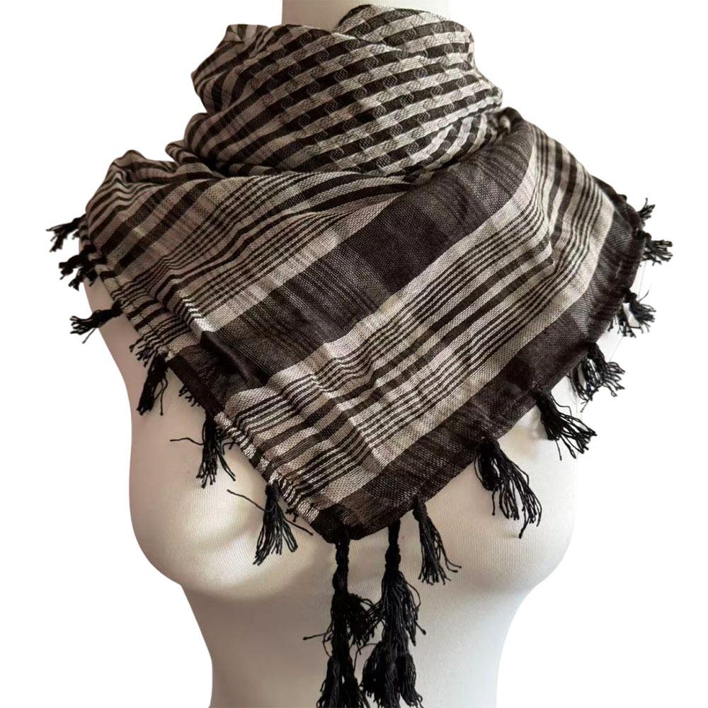 with Tassel Arab Shemagh Wrap Style Headscarf Arabic Scarf Head Neck Scarf Costume Events