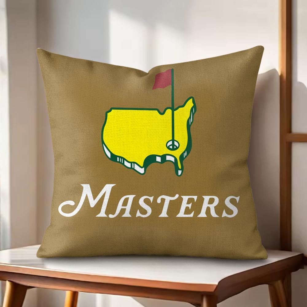 

MMasters Golf Printing Cushion Cover Natural Linen Organic Fabric DoubleSided Printing Couch Pillow Covers Home Decor 30x30cm