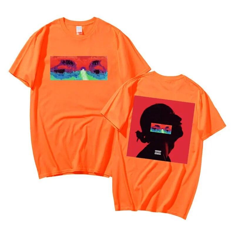 Lomepal Concert Jeannine Rapper Hip Hop Music Album Double Sided Print Tshirt Summer Unisex Women Fashion Oversized Black T-shirt