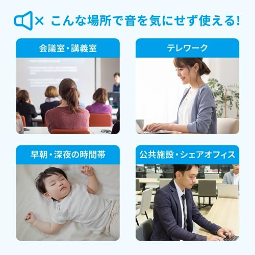 Sanwa Supply Wireless Quiet Keyboard (2.4GHz Wireless/No Numeric Keypad) SKB-WL38BK