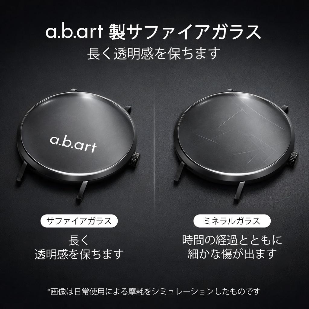 A.b.art Men's Watch, Red Dot Jump Date Calendar, Swiss Made Ronda Quartz Movement, Sapphire Crystal, Minimal Bauhaus Design, Black Leather Strap, 41 M