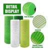 A60Z8 Roll St. Patrick's Day Poly Mesh Ribbon, Green White Wired Edge Ribbon 10 Inch X 30 Feet Poly Deco Mesh Ribbonmay