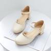New Style Flip-flops, Versatile, Adjustable Strap, Round Toe, Thick Heel, High Heels, Women's Shoes