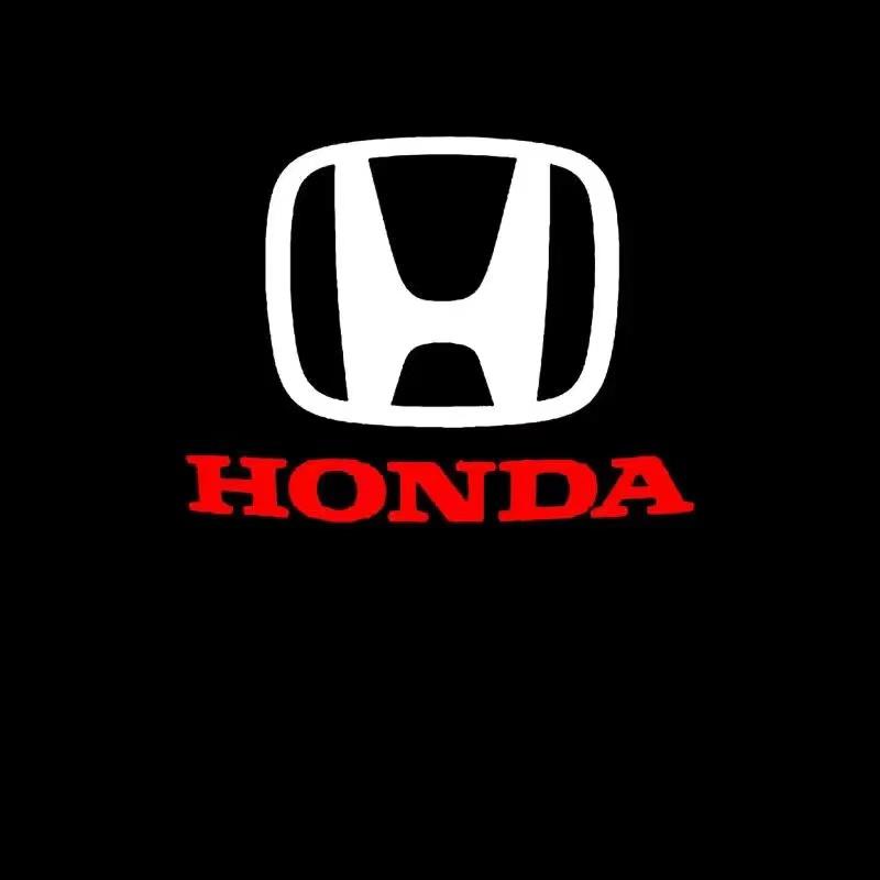 2Pcs LED Car Welcome Door Lights Emblem Accessory For Honda Civic FIT Accord Prelude CRV 5th Mugen CRZ CRX Jazz HRV Pilot Odysse RA4