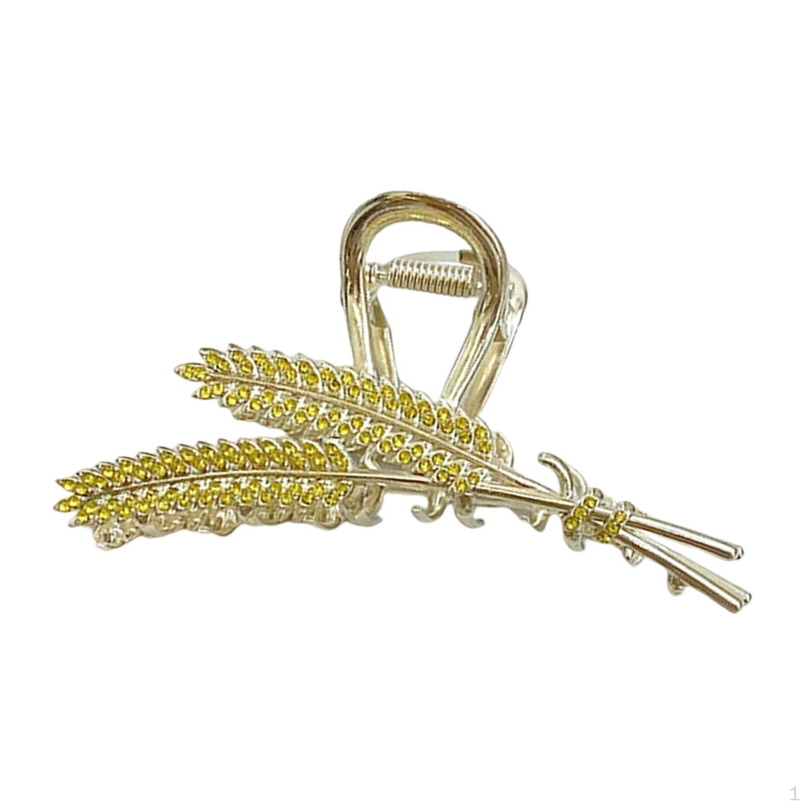 

Hair Alloy Clips, Hairpins, Jaw Clip Barrettes for Women Girls All Types Curly gold yellow